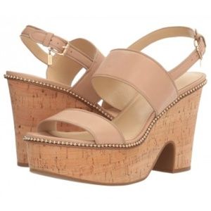 New Coach Quartz Soft Milled Tan Leather Sandal
